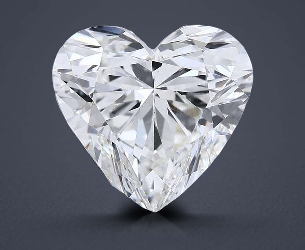 5.06ct F VS1 Rare Carat Ideal Cut Heart Lab Grown Diamond