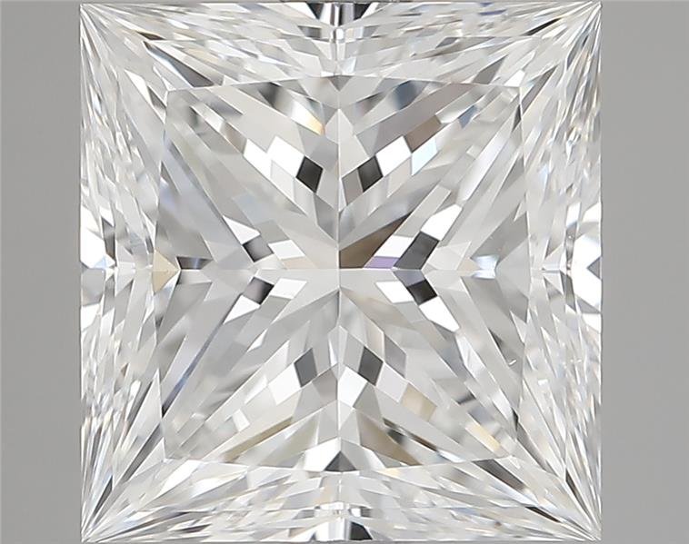 3.06ct F SI1 Rare Carat Ideal Cut Princess Diamond