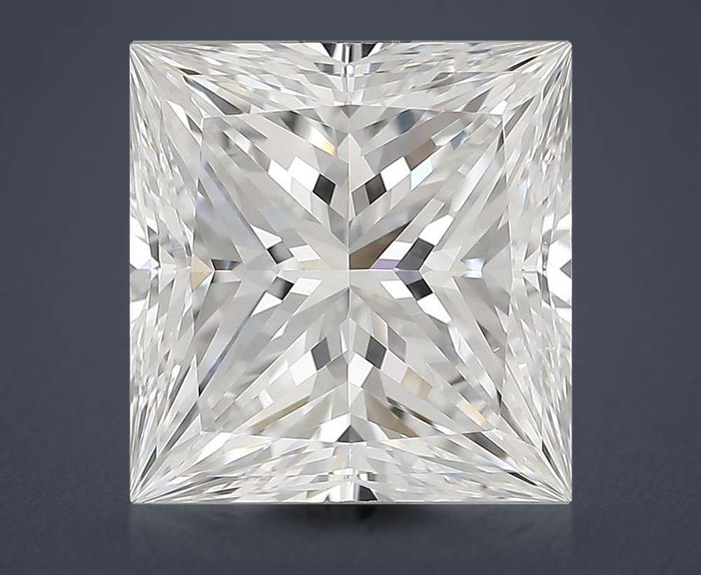 3.06ct F SI1 Rare Carat Ideal Cut Princess Diamond