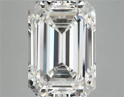 12.18ct F VVS2 Rare Carat Ideal Cut Emerald Lab Grown Diamond