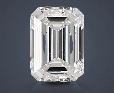 1.52ct E SI1 Rare Carat Ideal Cut Emerald Lab Grown Diamond