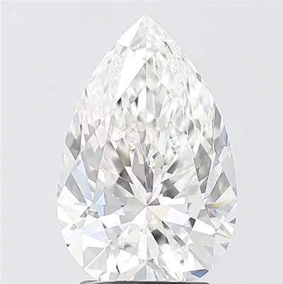 3.07ct F VVS2 Rare Carat Ideal Cut Pear Lab Grown Diamond