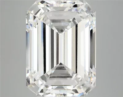 12.42ct F VVS2 Rare Carat Ideal Cut Emerald Lab Grown Diamond