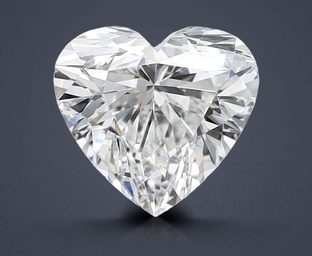 1.54ct D VVS2 Rare Carat Ideal Cut Heart Lab Grown Diamond