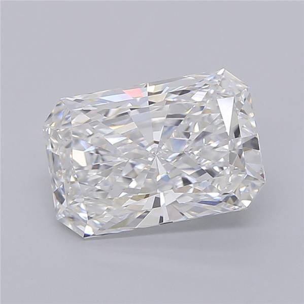 3.05ct E VVS2 Rare Carat Ideal Cut Radiant Lab Grown Diamond