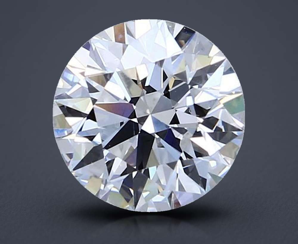 2.01ct F SI1 Rare Carat Ideal Cut Round Diamond