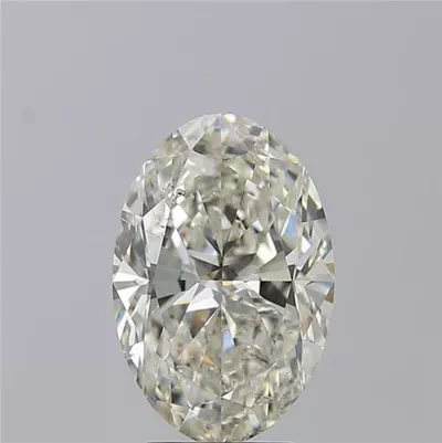 4.01ct K SI2 Rare Carat Ideal Cut Oval Diamond