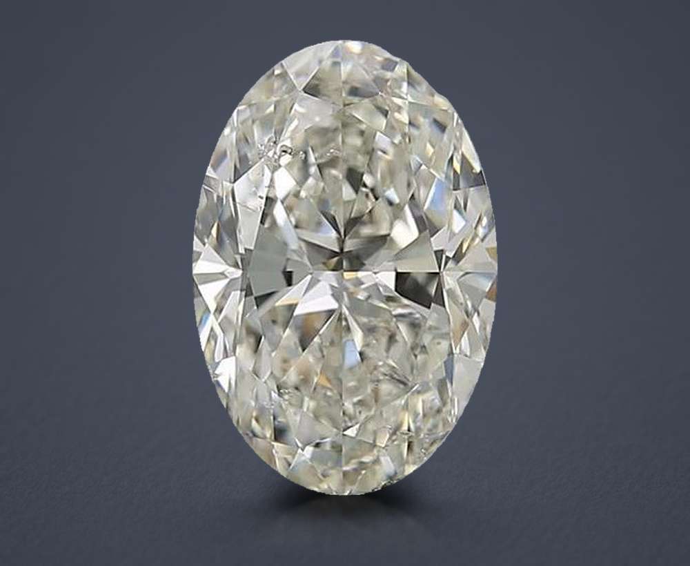 4.01ct K SI2 Rare Carat Ideal Cut Oval Diamond