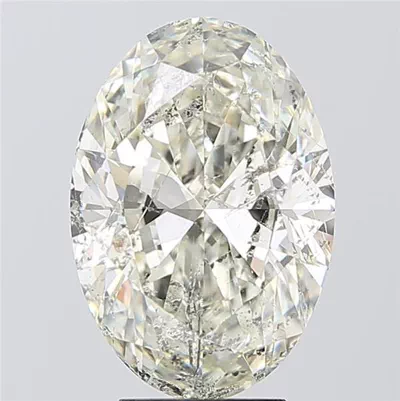 5.03ct I SI2 Rare Carat Ideal Cut Oval Diamond