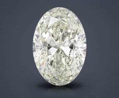 5.03ct I SI2 Rare Carat Ideal Cut Oval Diamond