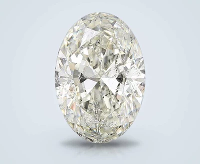 5.03ct I SI2 Rare Carat Ideal Cut Oval Diamond
