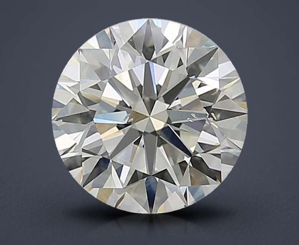 2.58ct K SI2 Rare Carat Ideal Cut Round Diamond