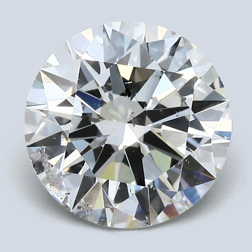 3.28ct I SI2 Rare Carat Ideal Cut Round Diamond