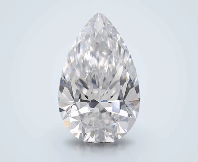 25.65ct E VVS2 Rare Carat Ideal Cut Pear Diamond
