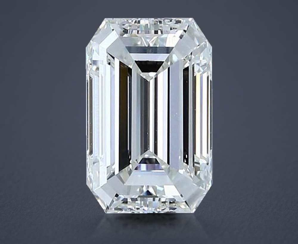 2.01ct H SI1 Rare Carat Ideal Cut Emerald Diamond