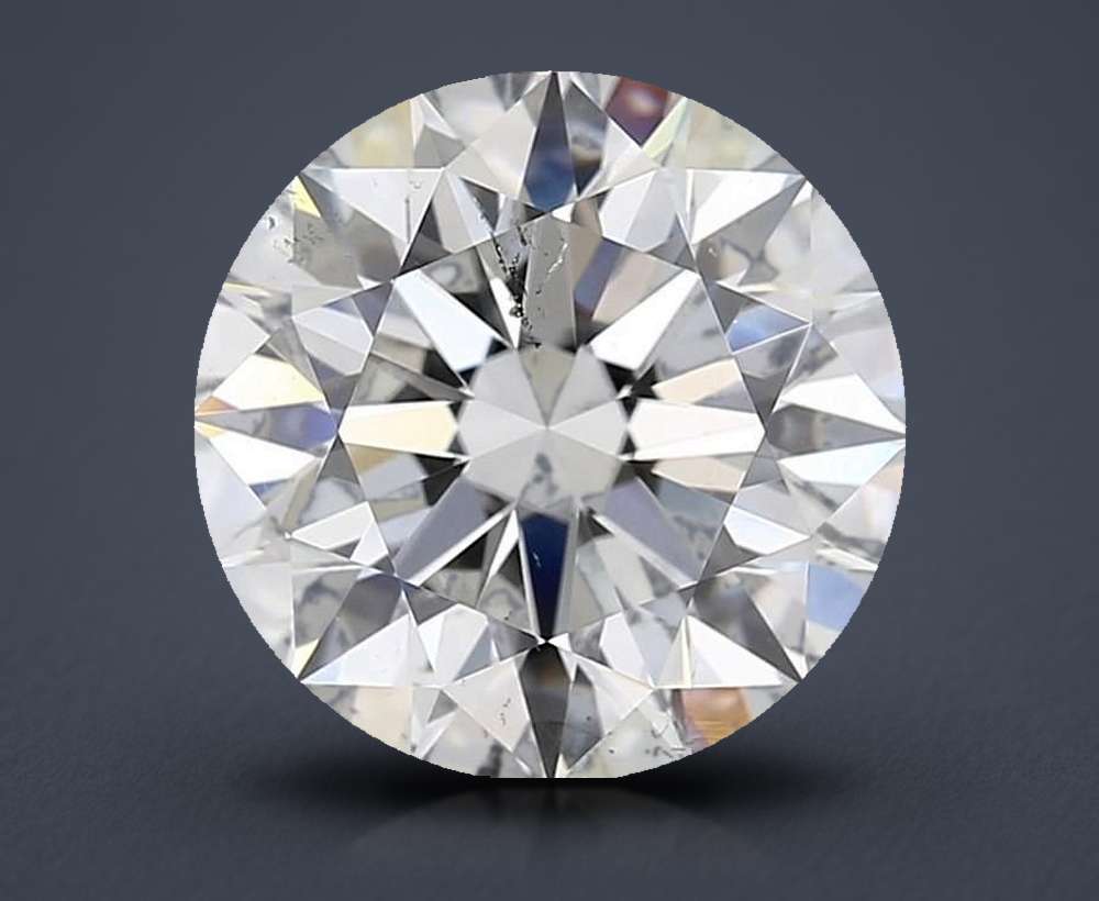 2.51ct E SI1 Rare Carat Ideal Cut Round Diamond