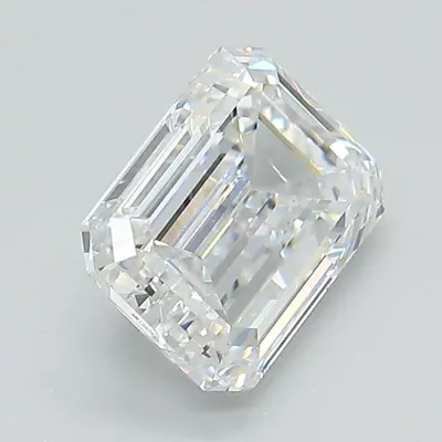 2.06ct D VS1 Excellent Cut Emerald Lab Grown Diamond