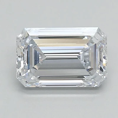 1.24ct F VVS1 Rare Carat Ideal Cut Emerald Lab Grown Diamond