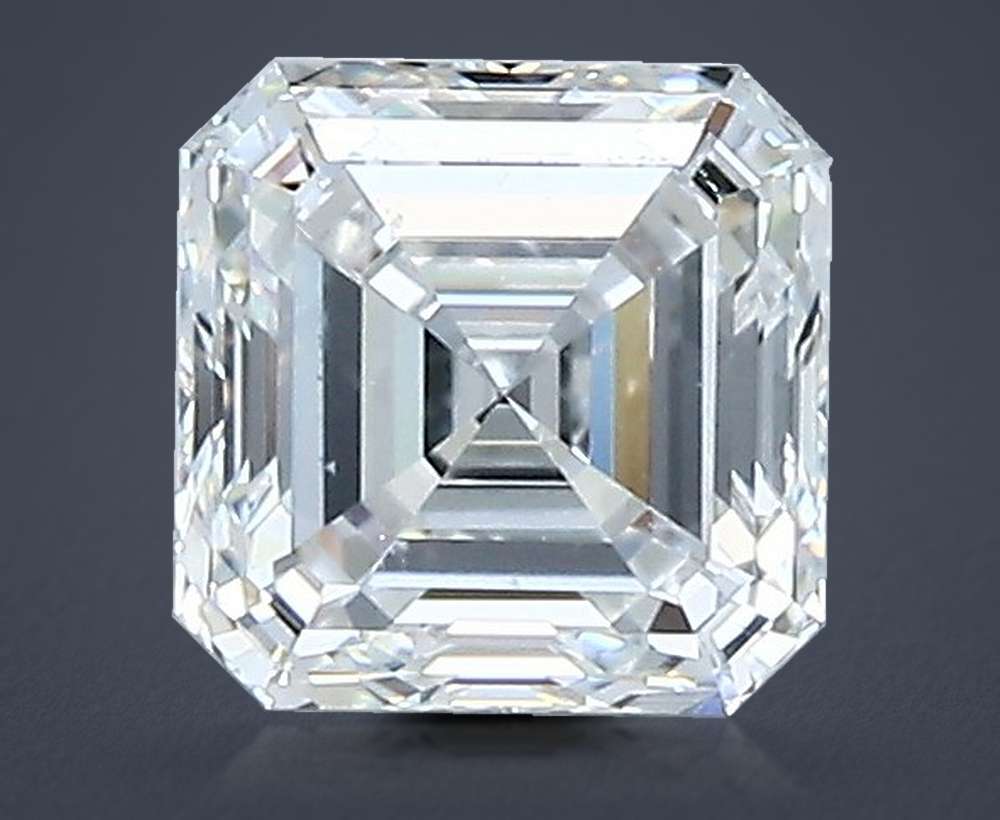 1.10ct E SI1 Rare Carat Ideal Cut Asscher Diamond