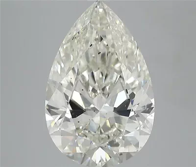 4.02ct K SI2 Rare Carat Ideal Cut Pear Diamond