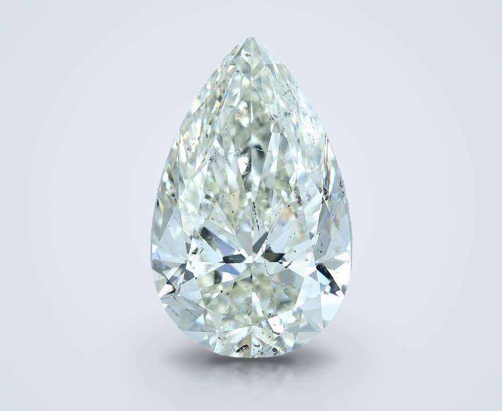 8.12ct J SI2 Rare Carat Ideal Cut Pear Diamond
