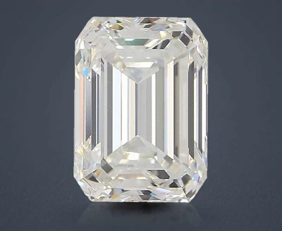 4.03ct H VS1 Rare Carat Ideal Cut Emerald Diamond
