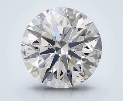 3.14ct D SI2 Rare Carat Ideal Cut Round Diamond