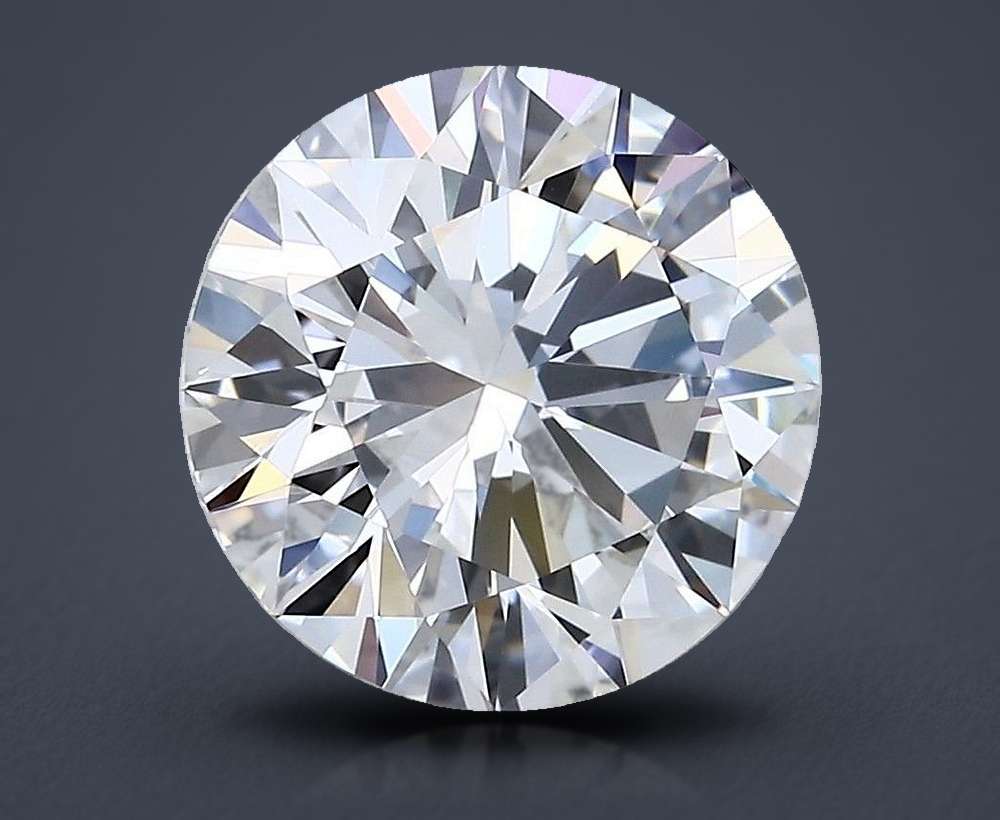 3.68ct E VVS2 Rare Carat Ideal Cut Round Diamond