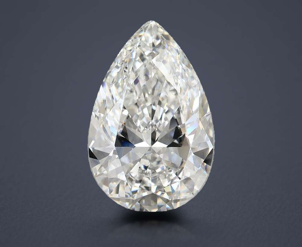 14.04ct F VVS2 Rare Carat Ideal Cut Pear Lab Grown Diamond