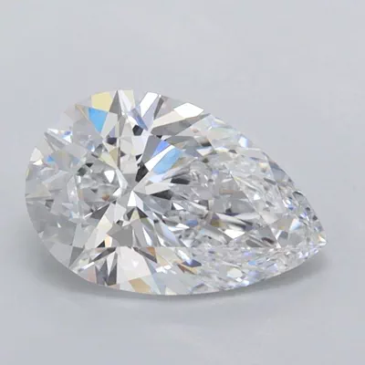 1.08ct D VVS1 Rare Carat Ideal Cut Pear Lab Grown Diamond