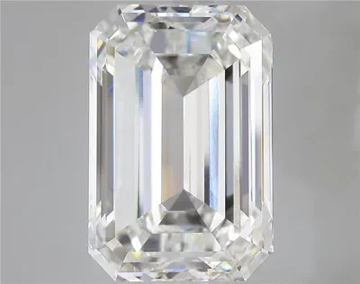 15.66ct F VVS2 Rare Carat Ideal Cut Emerald Lab Grown Diamond