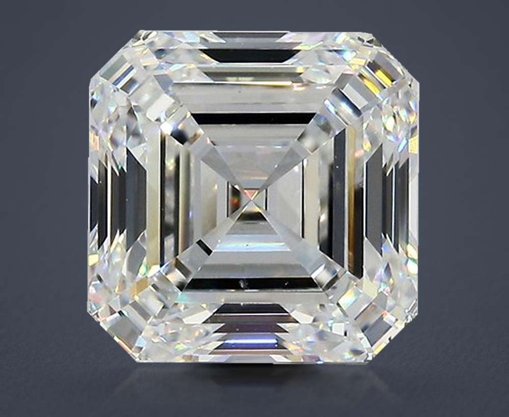 4.01ct F VS2 Rare Carat Ideal Cut Asscher Diamond