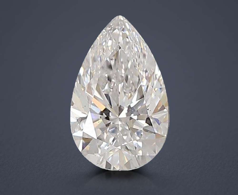 0.93ct D VS2 Rare Carat Ideal Cut Pear Lab Grown Diamond