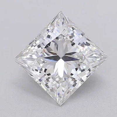 3.02ct F VS1 Very Good Cut Princess Lab Grown Diamond