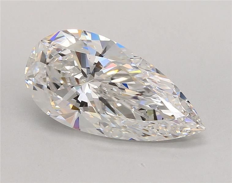 4.22ct F VS1 Rare Carat Ideal Cut Pear Lab Grown Diamond