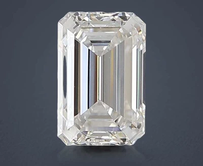 1.38ct D VVS2 Rare Carat Ideal Cut Emerald Lab Grown Diamond