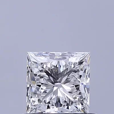 0.60ct D VVS2 Rare Carat Ideal Cut Princess Lab Grown Diamond