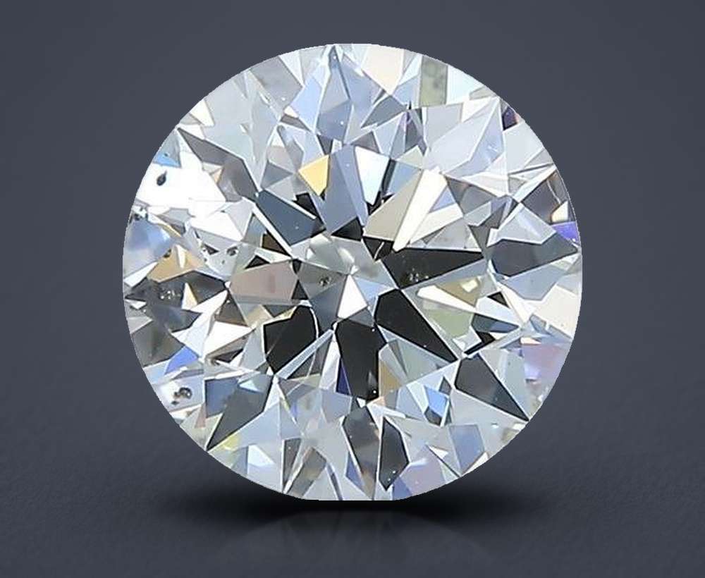 1.71ct J SI1 Rare Carat Ideal Cut Round Diamond
