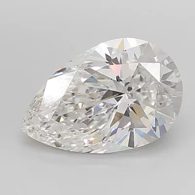 4.05ct E VS2 Rare Carat Ideal Cut Pear Lab Grown Diamond