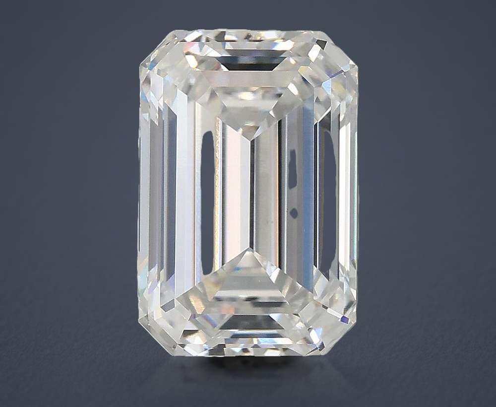 3.02ct F VS1 Rare Carat Ideal Cut Emerald Lab Grown Diamond