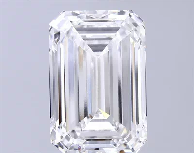 16.09ct F VVS2 Rare Carat Ideal Cut Emerald Lab Grown Diamond