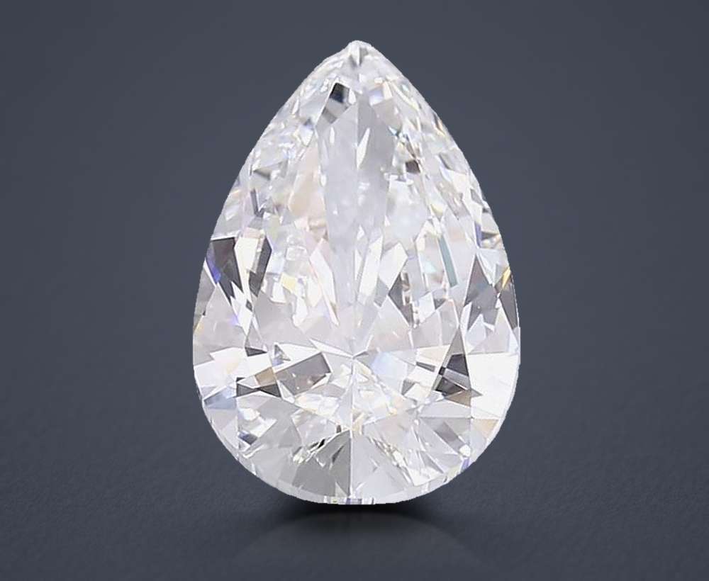 15.04ct F VS1 Rare Carat Ideal Cut Pear Lab Grown Diamond
