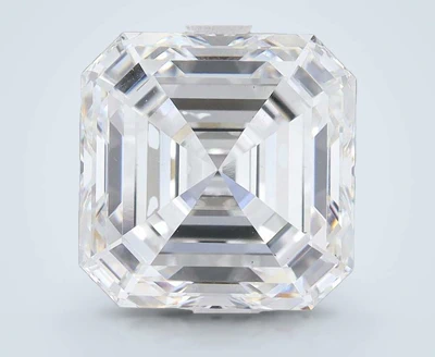 7.44ct F VS2 Very Good Cut Asscher Lab Grown Diamond