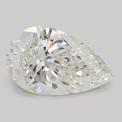 3.04ct E VS1 Rare Carat Ideal Cut Pear Lab Grown Diamond