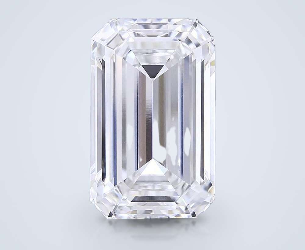 15.04ct F VVS2 Rare Carat Ideal Cut Emerald Lab Grown Diamond