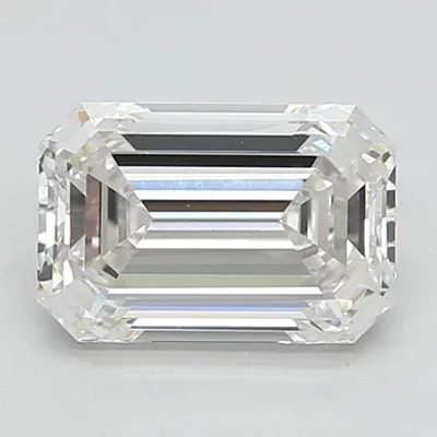 1.35ct F VVS2 Rare Carat Ideal Cut Emerald Lab Grown Diamond