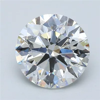 4.09ct H SI1 Rare Carat Ideal Cut Round Diamond