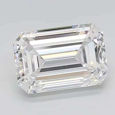 3.91ct E VS2 Excellent Cut Emerald Lab Grown Diamond