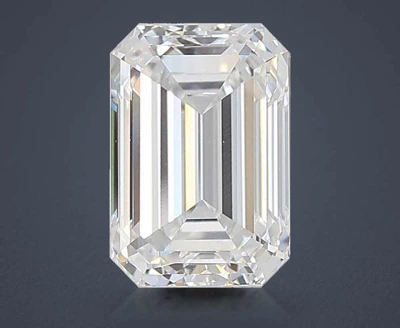 3.91ct E VS2 Rare Carat Ideal Cut Emerald Lab Grown Diamond