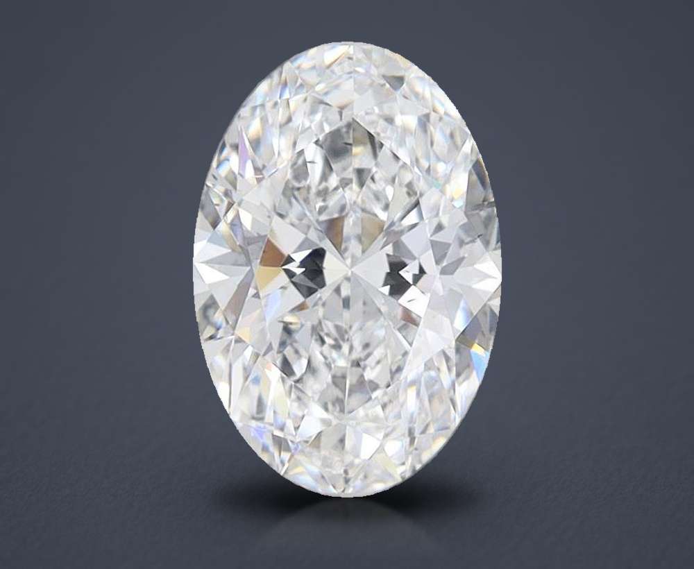 1.68ct D VS2 Rare Carat Ideal Cut Oval Lab Grown Diamond